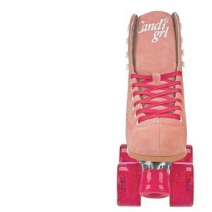 Candi Girl Carlin Roller Skates Peach/Pink Suede - Size 9